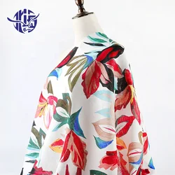 China Floral Colorful Digital Print Organic Wholesale Custom 100% Linen Hemp Fabric For Clothing