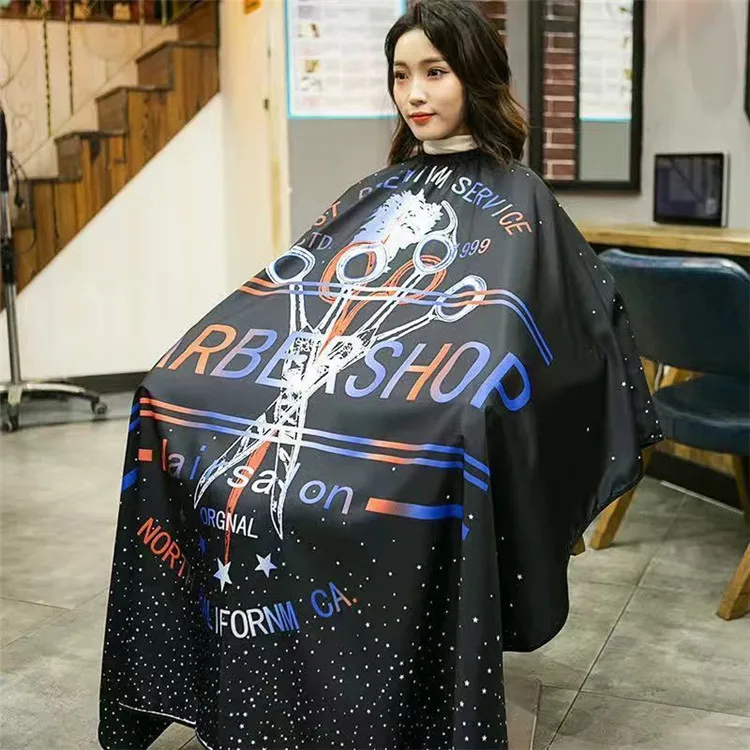 Индивидуальный фартук для салона красоты, накидка для парикмахеров, оконный фартук, полосатый полиэфирный фартук для парикмахеров