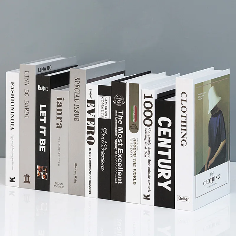 High quality luxury famous brand decorative fake books home decor modern faux books fake book decoration