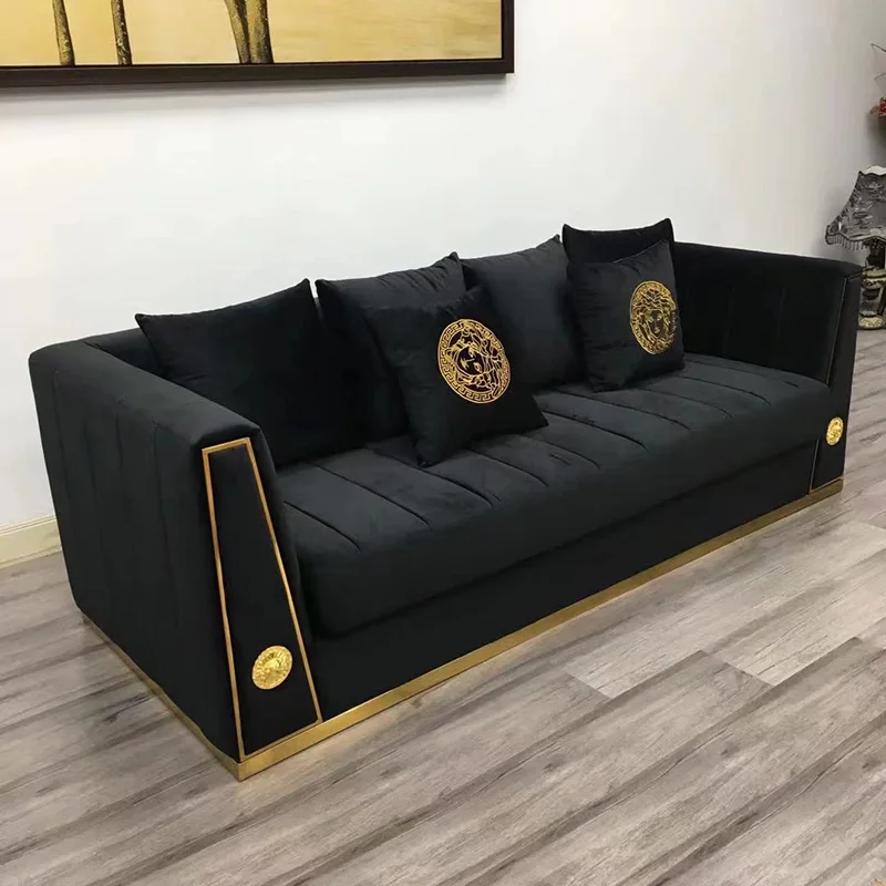 Home furniture fabric gold 3 2 1 1 seater couch loveseat and armchair online shopping luxury sofa sets living room modern