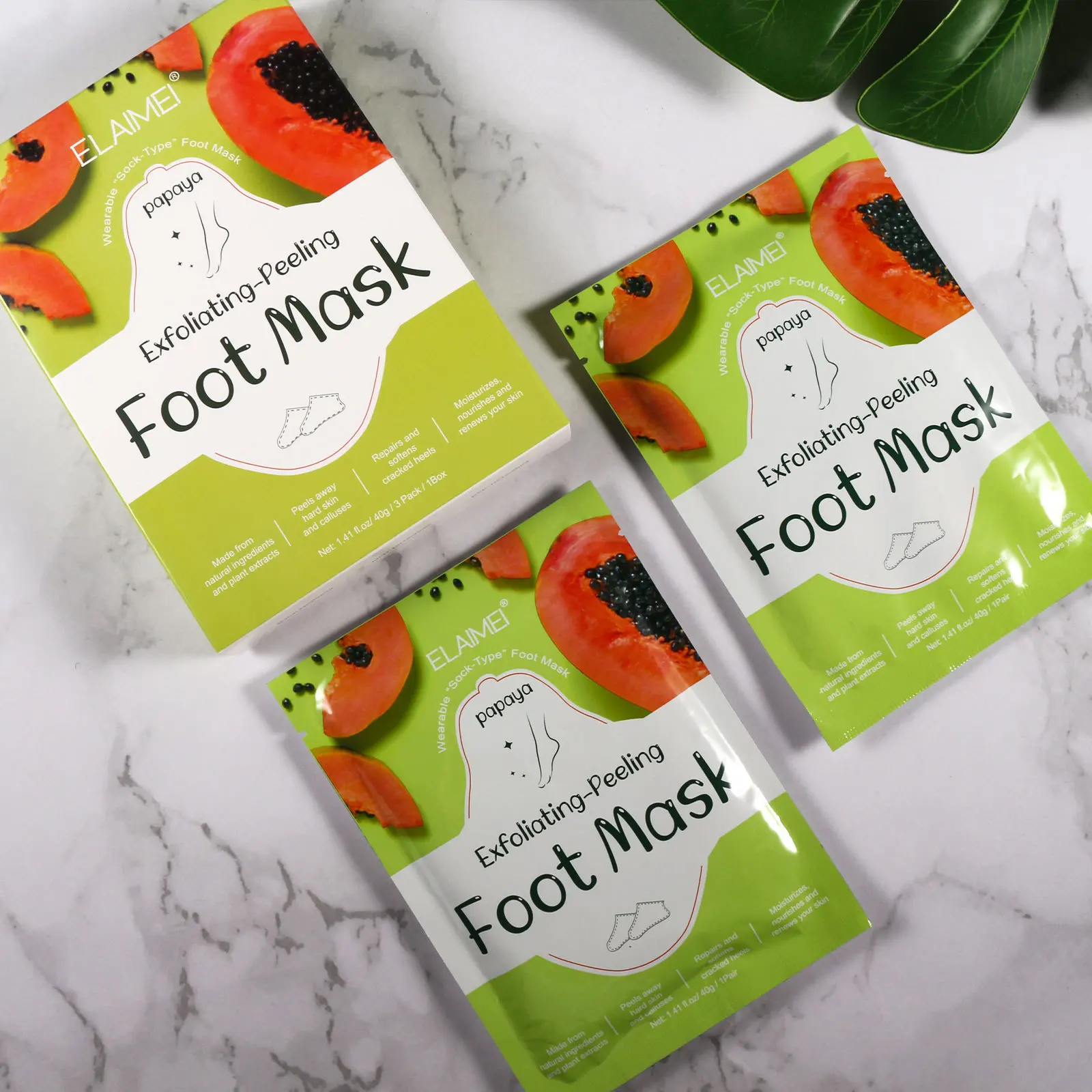 Amazon hot 13 styles 3pair/box Peeling Exfoliating Foot Mask Feet Mask Remove Dead Skin Cuticles Heel Foot Care Pedicure Socks