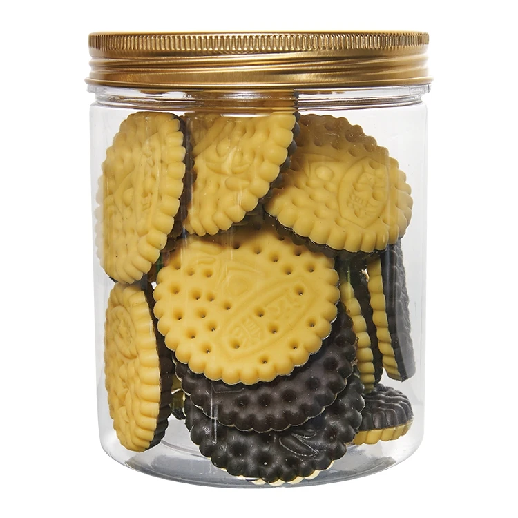 plastic honey candy cookies Storage PET Plastic container jar with Lids