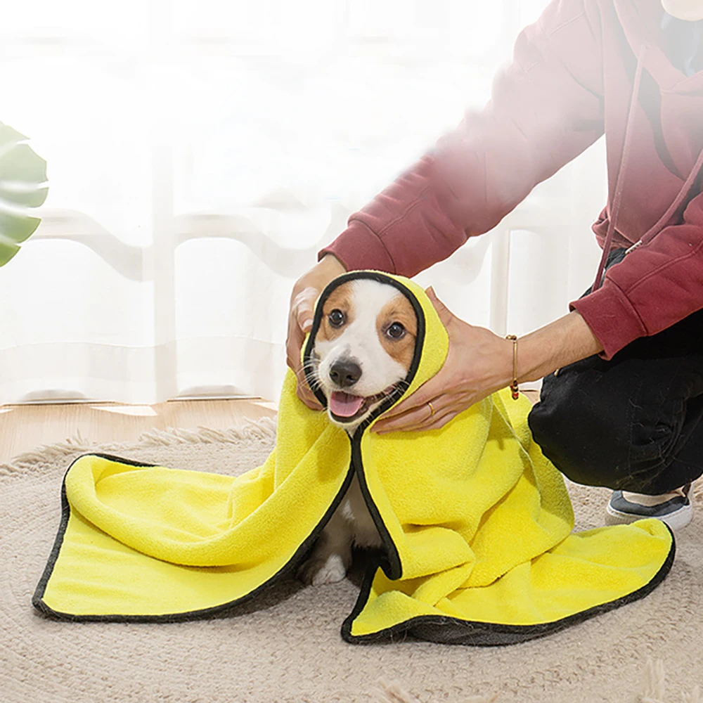 2022 Pet Towel Absorbent Pet Dog Cat Fast Drying Towel Large Pet Hair Drying Towel