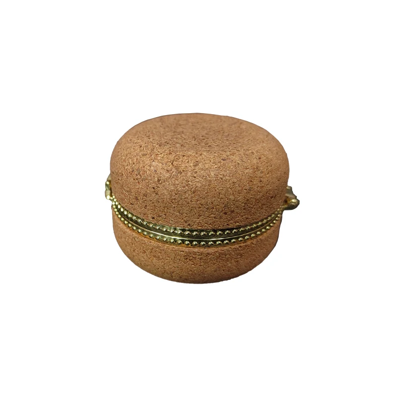 Luxury cork packaging box small cork storage box cork jewelry box for wedding bands and earrings