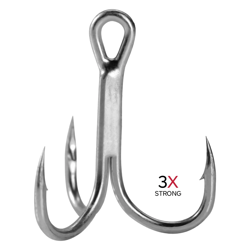 Hunthouse saltwater lures jigging lure fishing hook Treble fishing hook 3X Strength carbon steel fishing hooks