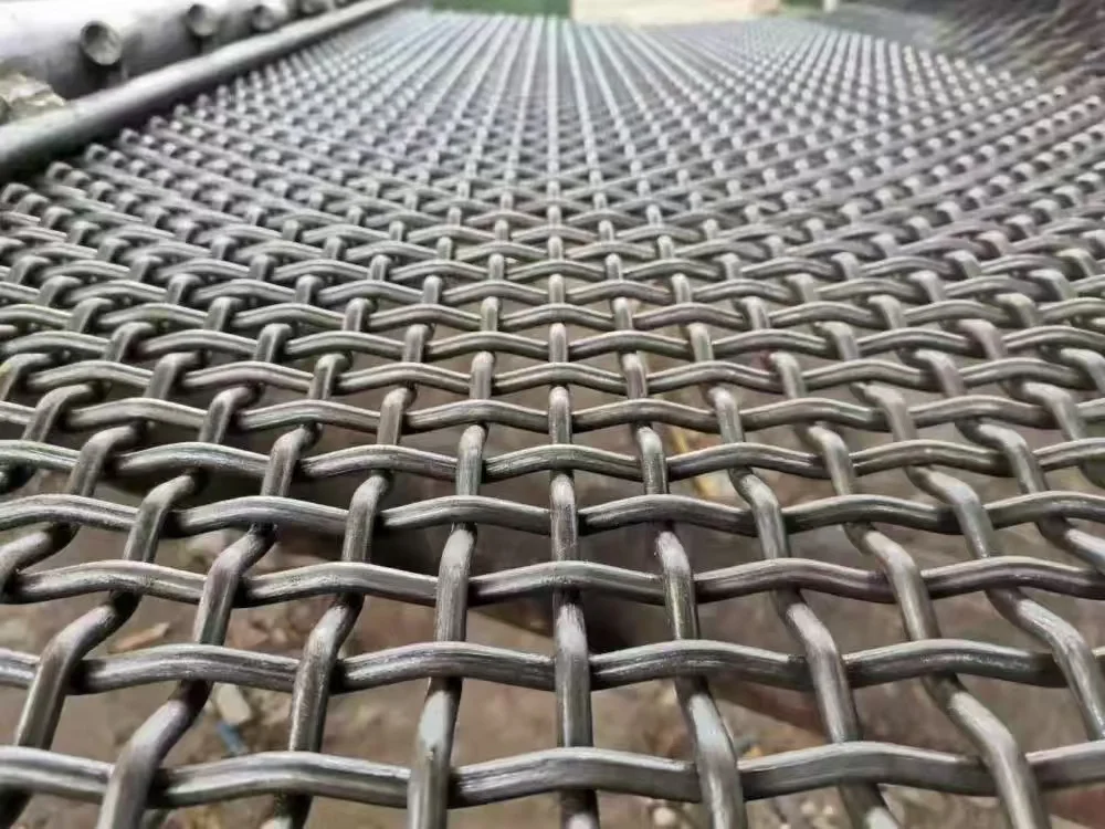Plain embossed manganese steel wire mesh is high quality and durable