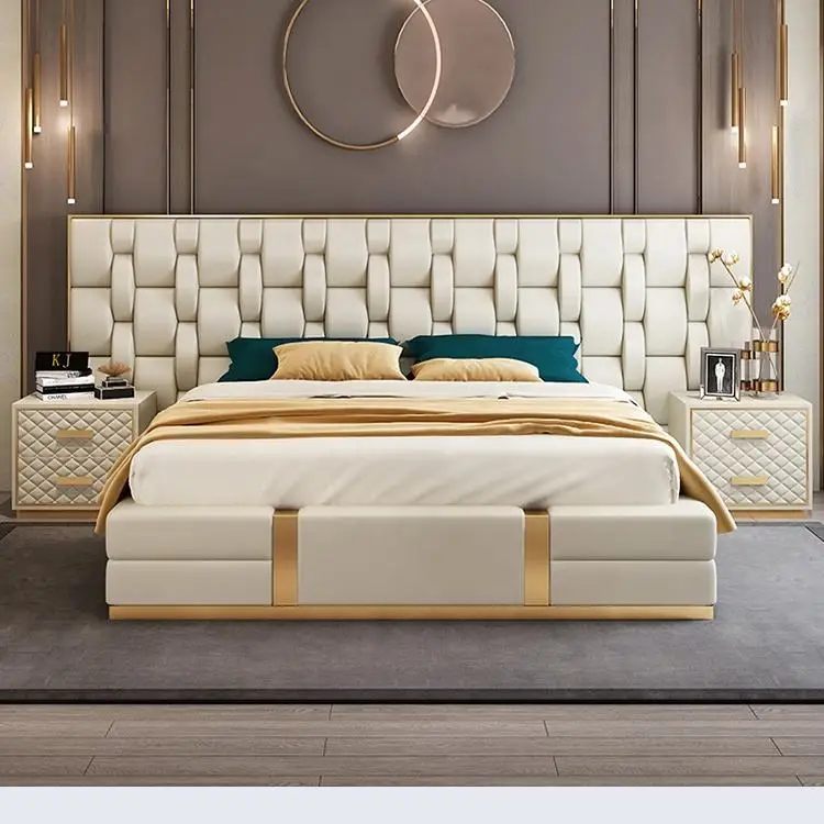 Hot Sale Wholesale Cheap And Good Gothic Country King Size Mid Sleeper Alaskan Hotel Tufted Velvet Upholstered Bed