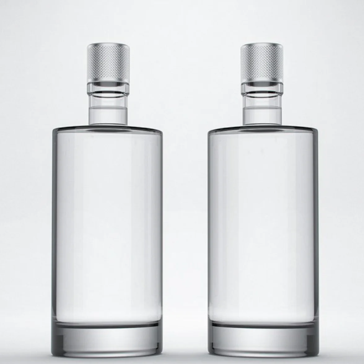 stopper custom 50cl  500ml flat shoulder 70cl 700ml glass spirit bottles gin whiskey rum vodka tequila super flint glass bottle