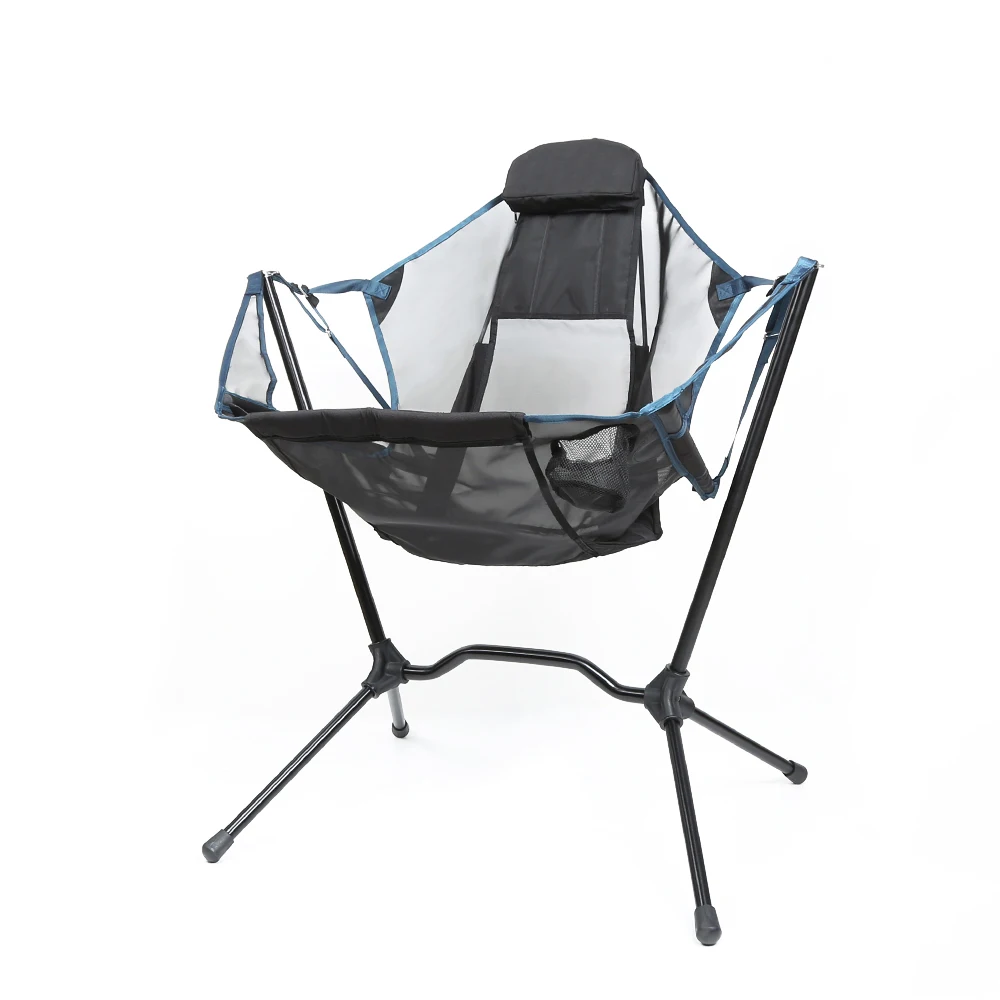 Relax Folding Recliners Camping Swinging Rocking Moon Chair for Outdoor Picnic