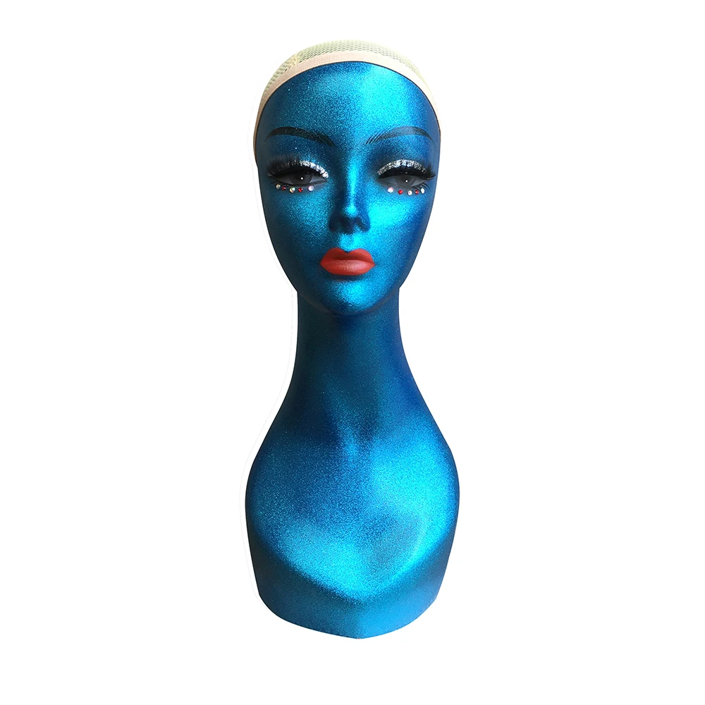 Fashion lifelike European model head wigs jewelry display make up female manikin mannequin heads without shoulder for sale