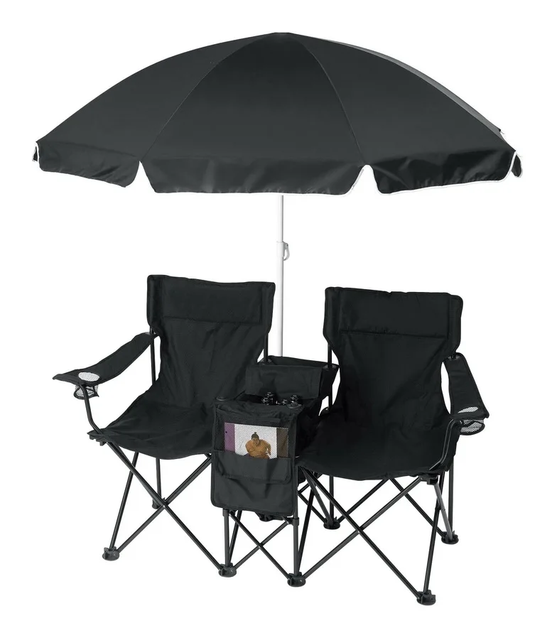 Folding chair lightweight double egg swing chair with umbrella and ice packs