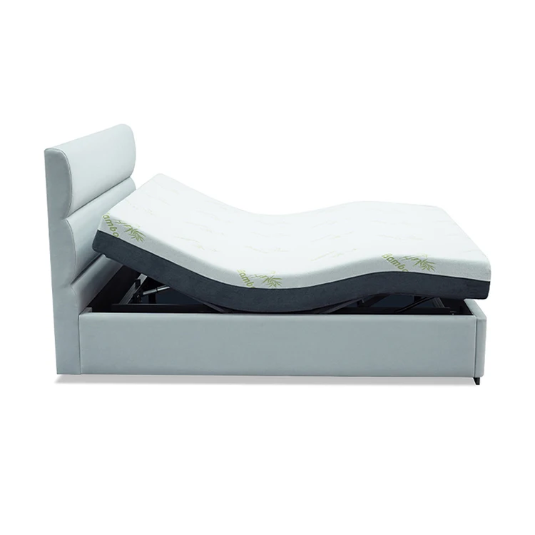 Headboard and adjustable bed frame with PU leather
