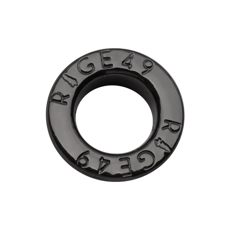 Custom cheaper decorative metal eyelets stamped name metal garment button eyelet accessories