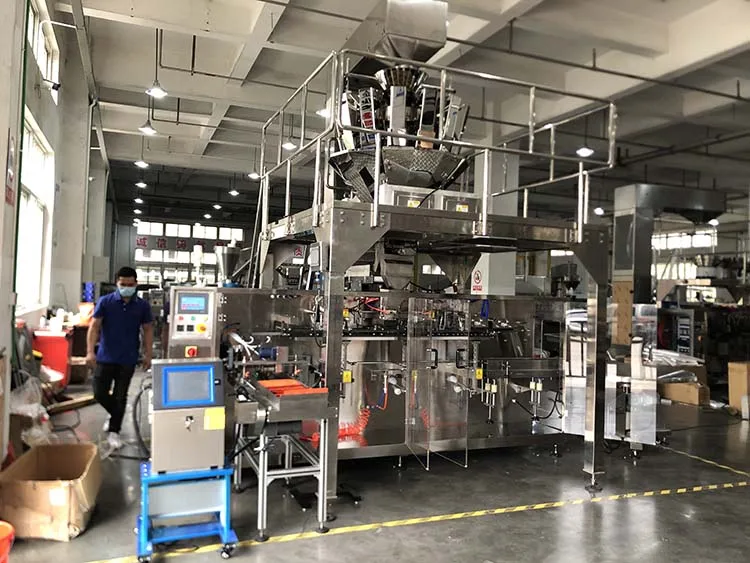 Automatic Plastic Stand-up Pouch  Grains Beans Lentils Packaging and Labeling Machine