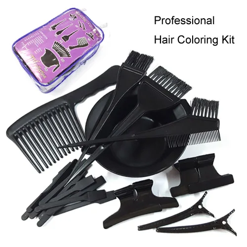 Disposable Hair Dye Set with Hair Tint Brushes and Hair Dye Mixing Bowl