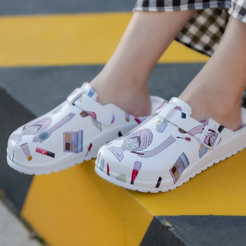 women print nurse shoes 2021 fashion wholesale custom medical slippers high quality waterproof