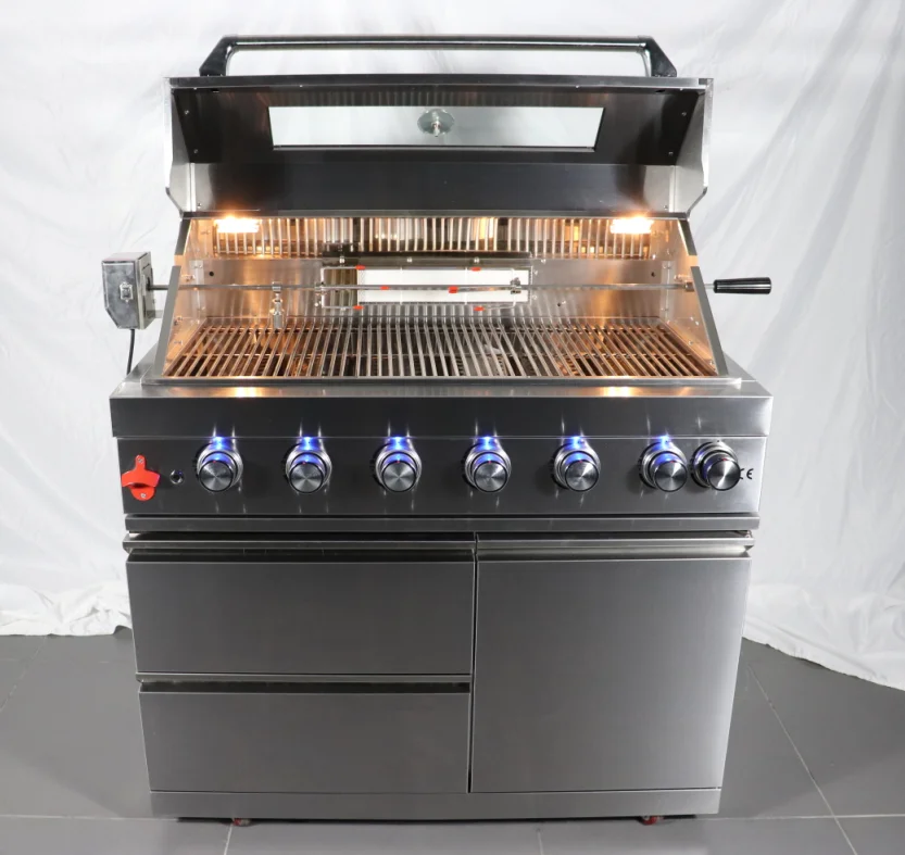 Free-Welding BBQ Grill Modern Stainless Steel Outdoor Kitchen Cabinets