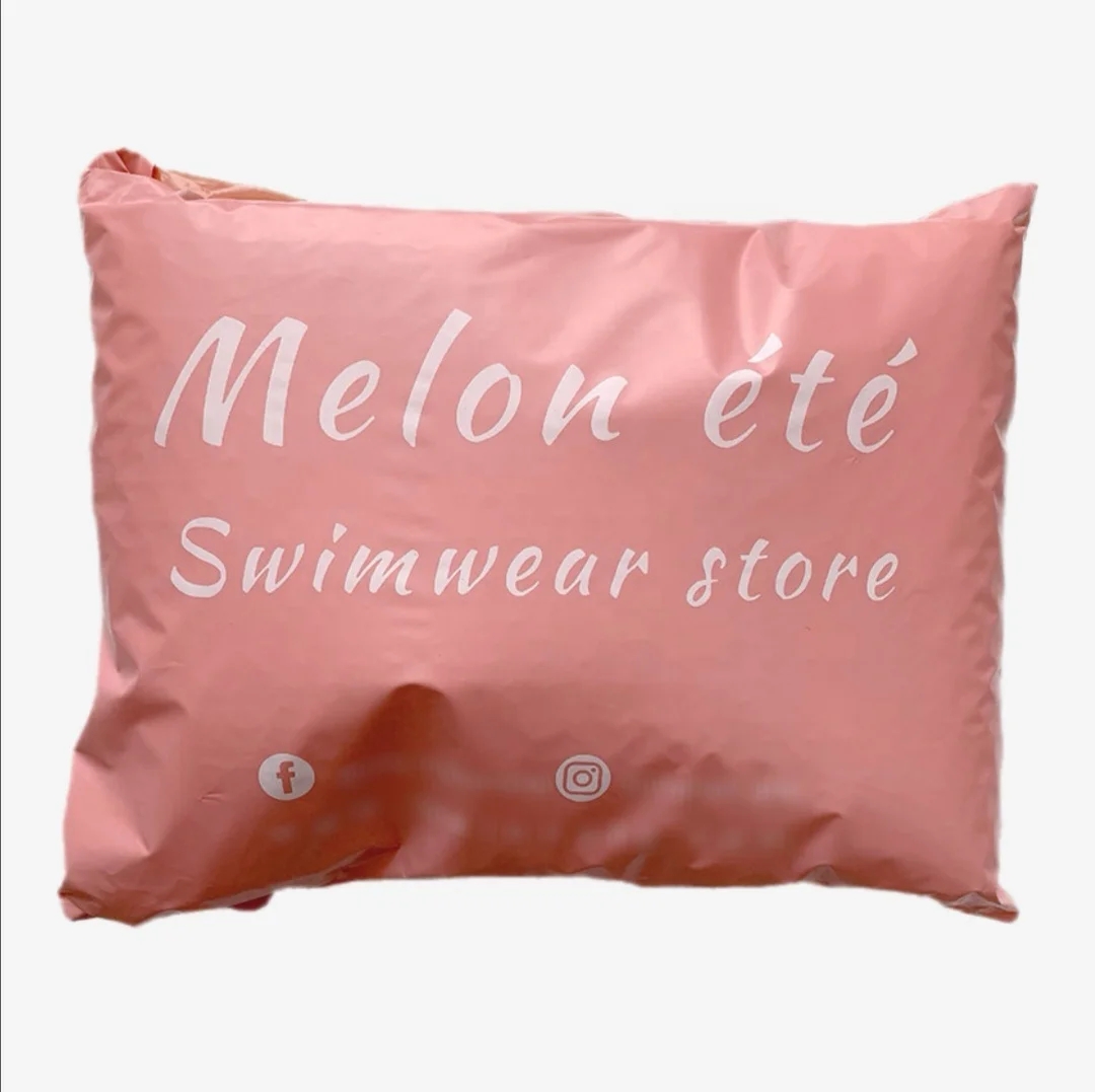 Envelope pink custom logo printed delivery postage packages poly plastic courier mailing bags