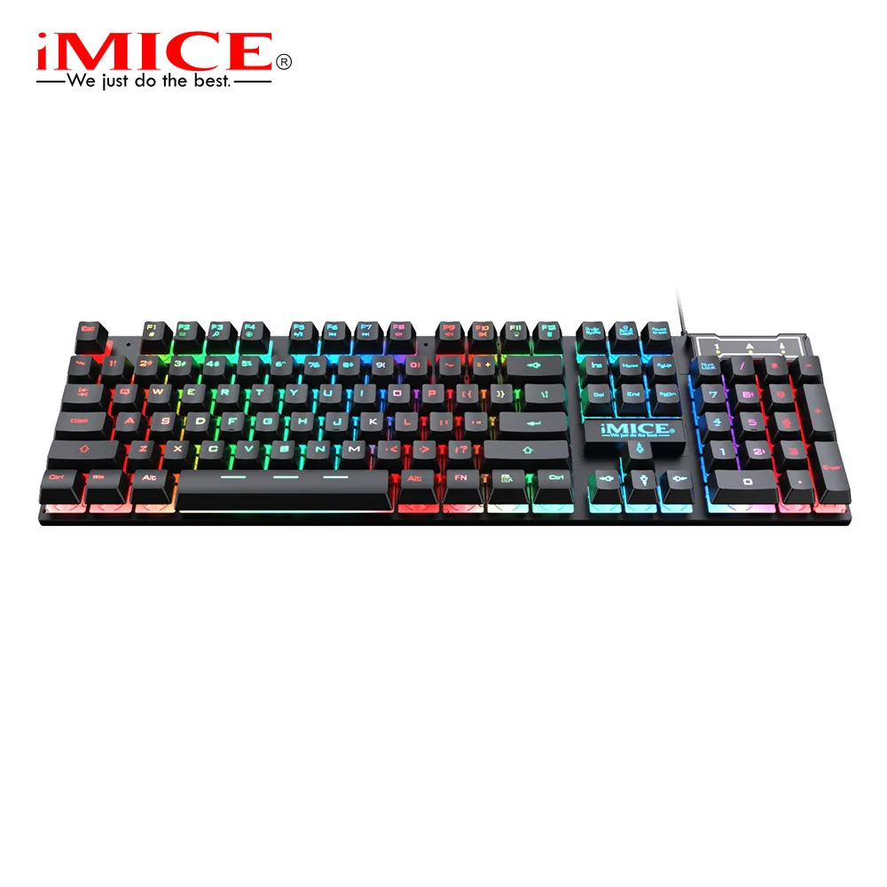 Imice AK-600 104 Keys Computer Colorful Backlight Gaming Keyboard