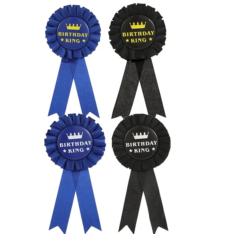 Happy Birthday Boy Party Button Pins Boys Birthday King Badge