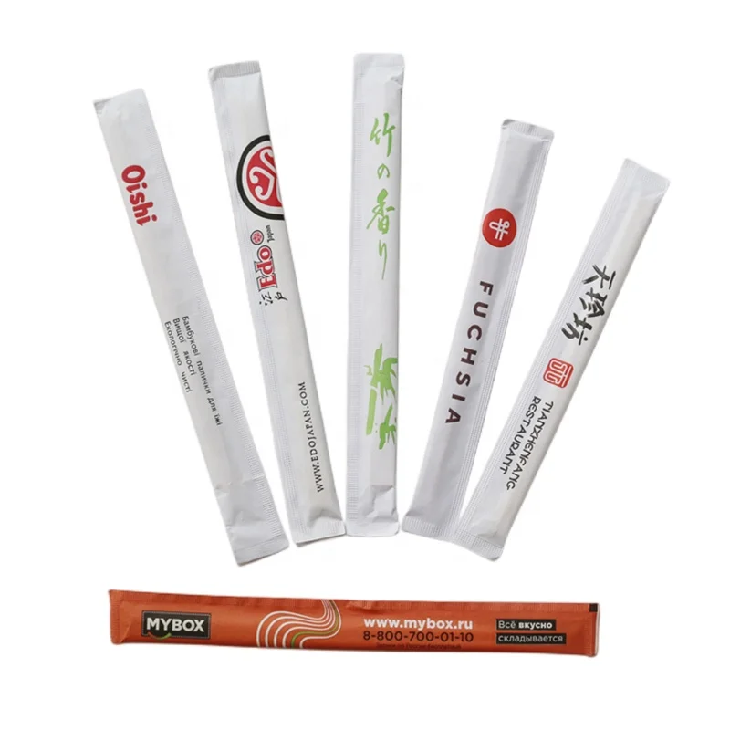Hot Sale Japanese Style Take Away Disposable Bamboo Chopstick Logo Custom