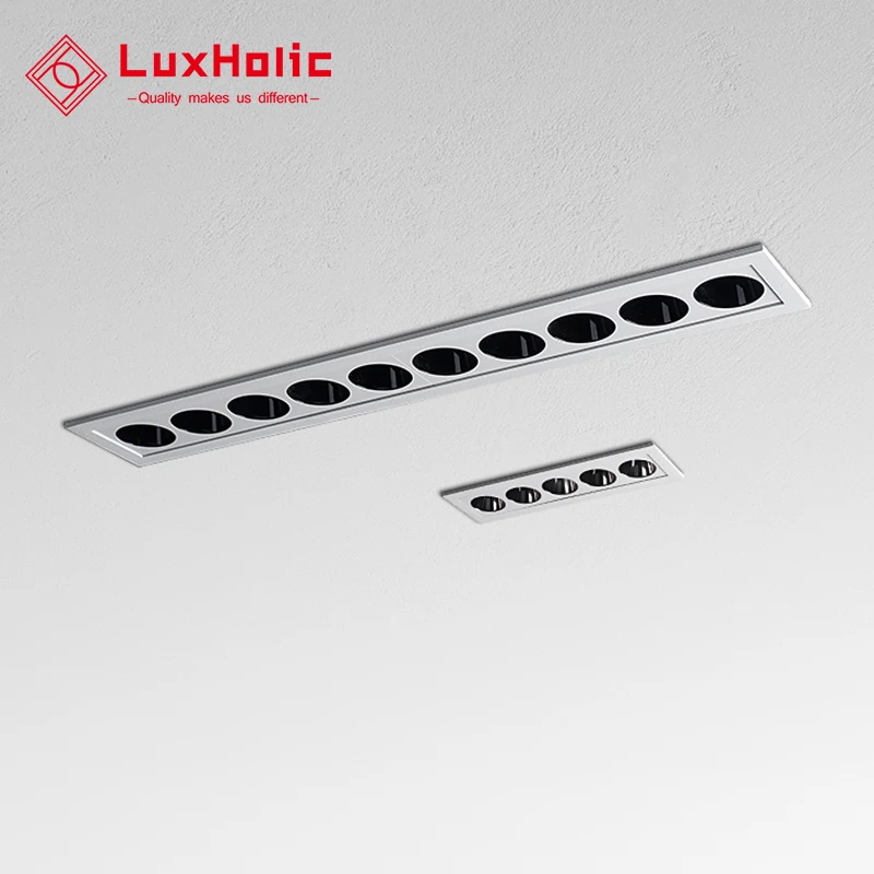 LED Spot Light Recessed Rectangle Grille Ceiling Lamp 4W 6W 10W 20W AC85~265V Line Downlight For Home Shop Decor
