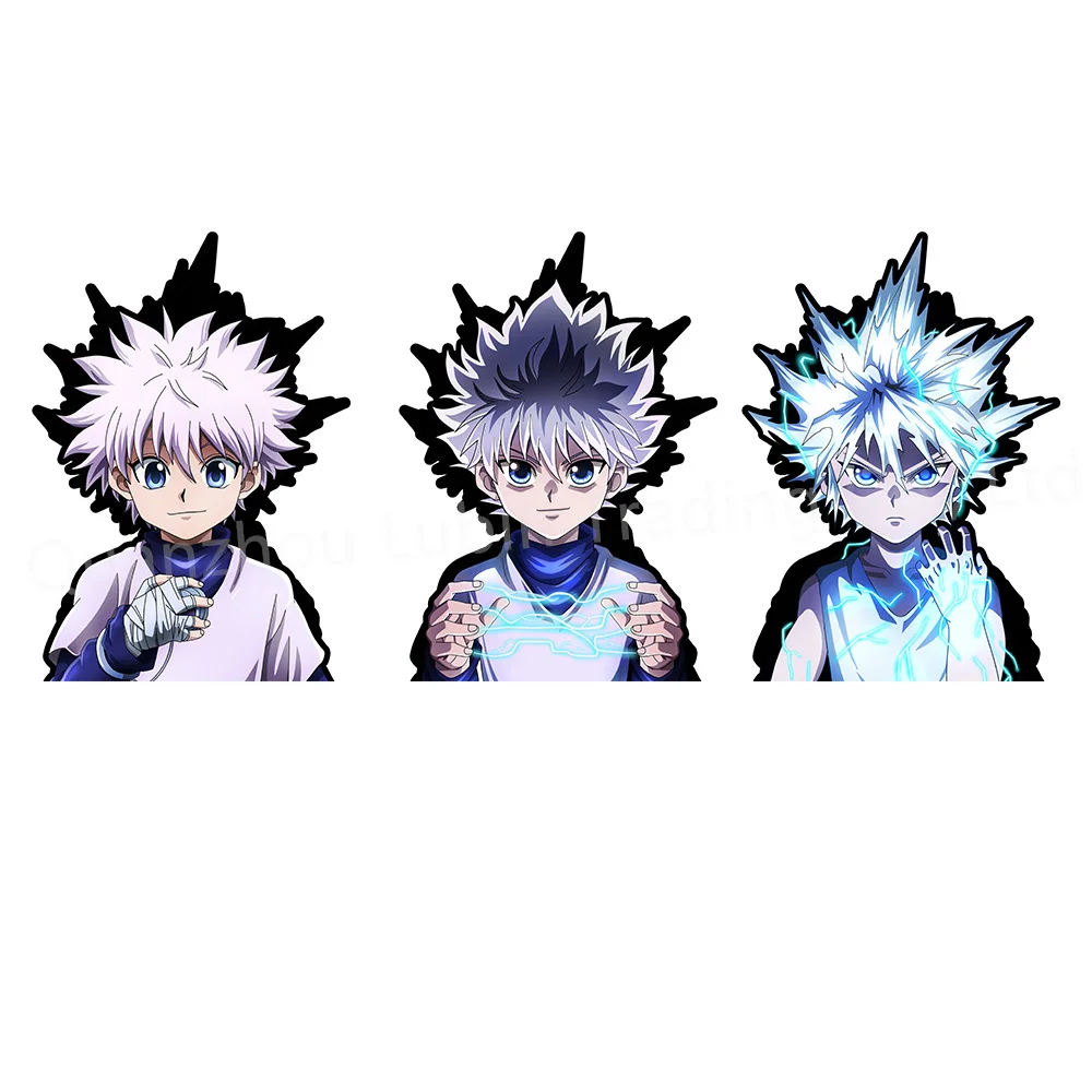 Hunter X Hunter Killua Godspeed Anime Motion Sticker 3D Lenticular Sticker Waterproof Decals for Cars Wall Art