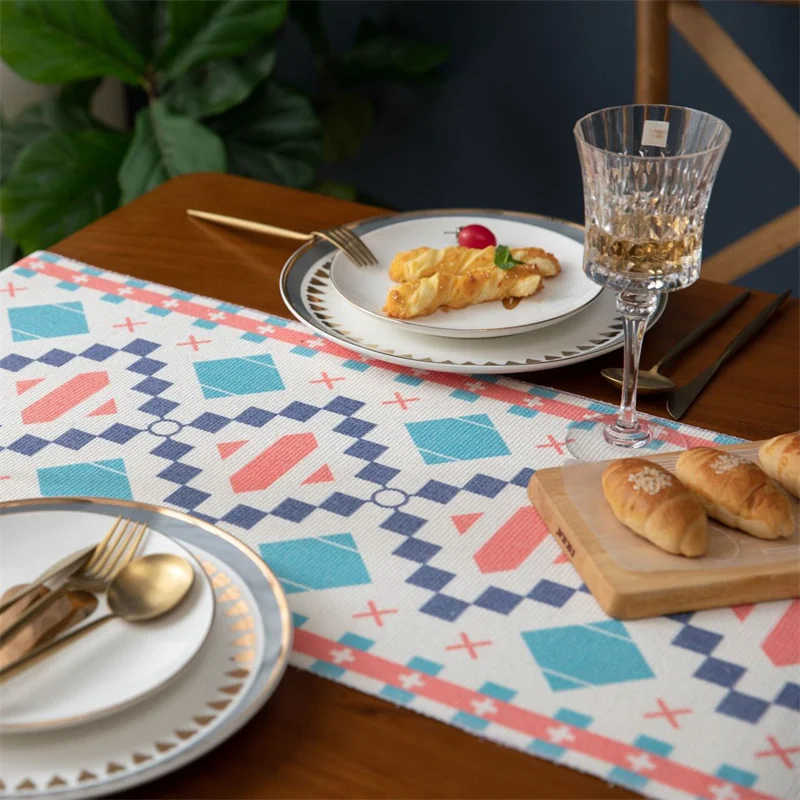 2022 пользовательский Декор для кухни вечеринки свадьбы скатерть из хлопчатобумажной ткани в стиле бохо украшение стола