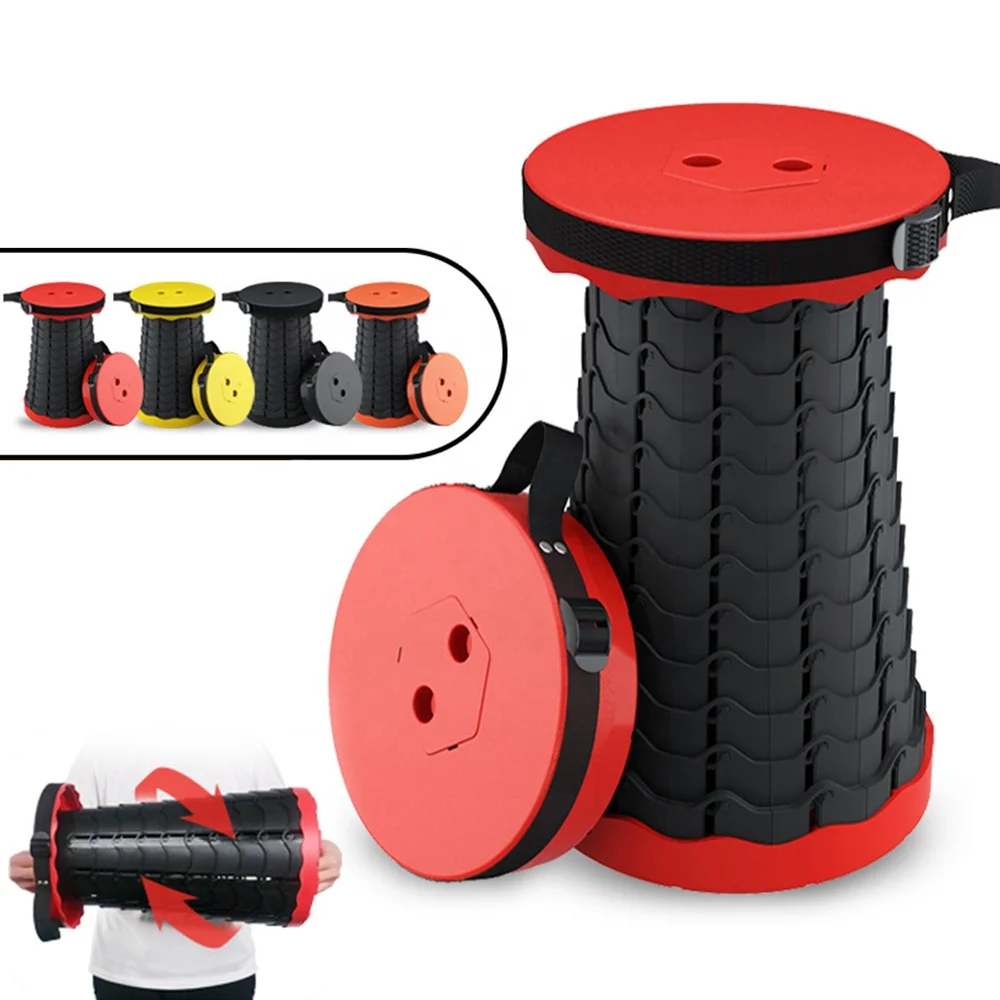 Retractable stools Sturdy Portable Lightweight Plastic Outdoor Travel Camping Fishing Garden Folding nylon pp telescopic Stool