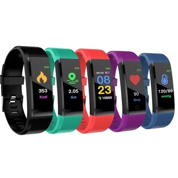ID115 plus Color Screen Pedometer Wristband Heart Rate Monitor smart Band 115 plus Fitness Tracker smart bracelet