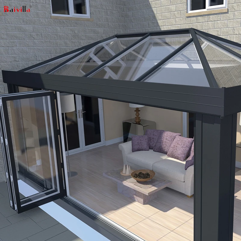 Защита для солнцезащитных очков Low-E, домик для солнечных очков, сборная алюминиевая консерватория, 1 комплект для заднего двора