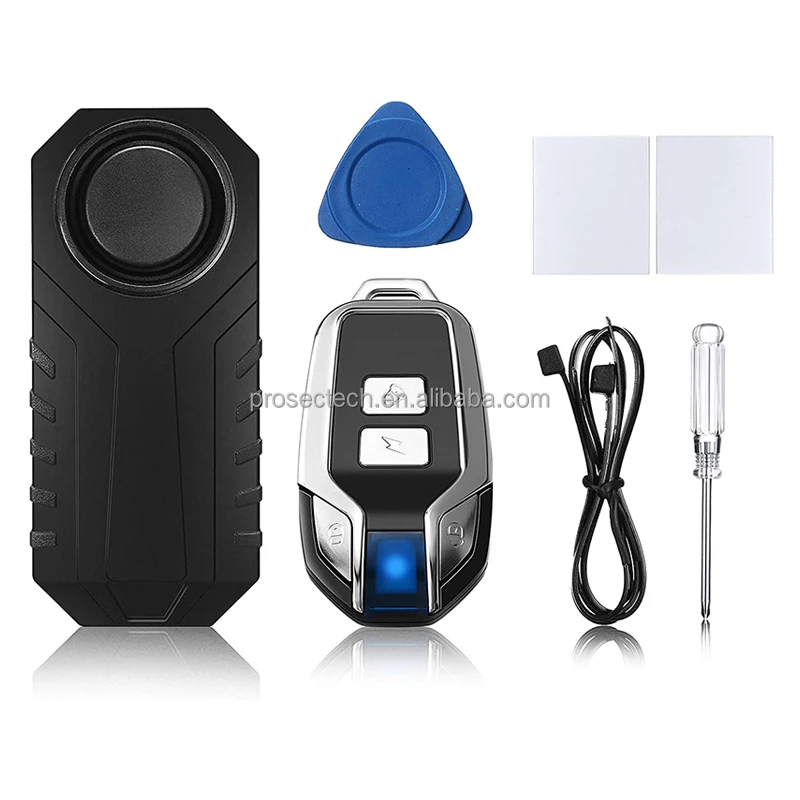 Waterproof Security Motorcycle Bicycle Alarm Anti Theft Wireless Bike Vibration Alarm with Remote Loud Bike Alarm for Bike