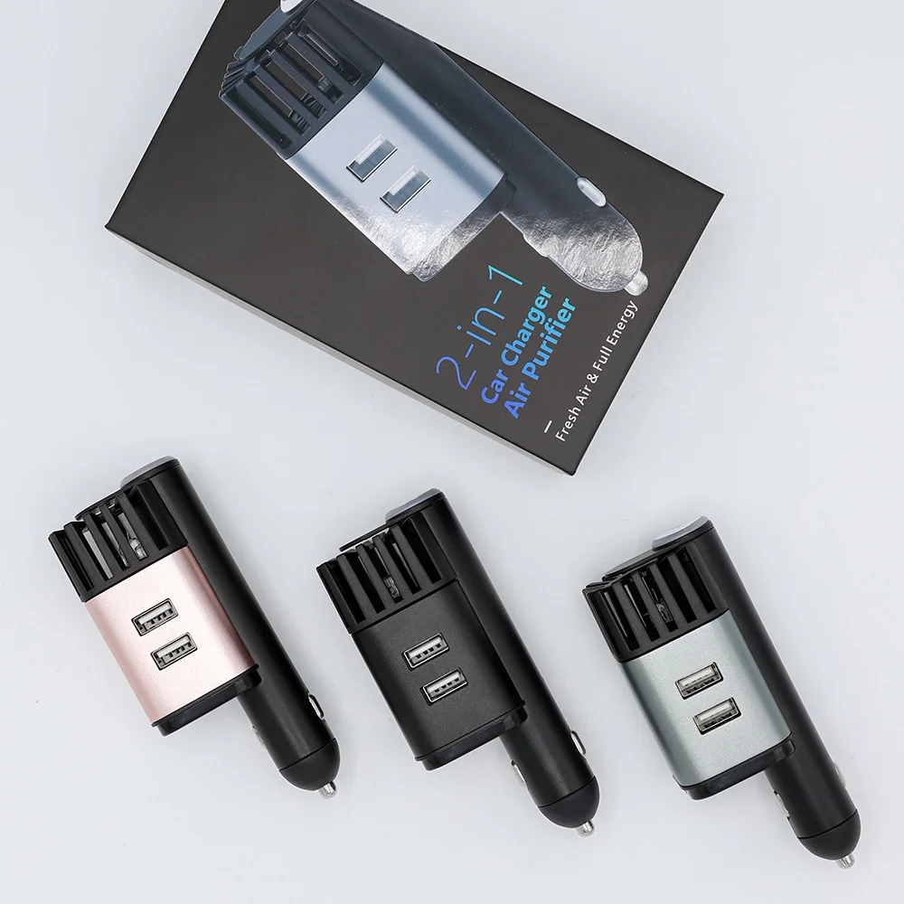 Wholesale Small Plug In Dual USB Ports Quick Charging 12V 24V Car Charger Air Purifier