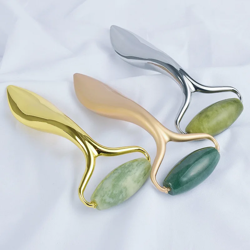 Praying Mantis Masajeador De Guasha Masaj Aletleri Noiseless Custom Anti Aging Private Label 3D Jade Roller For Face