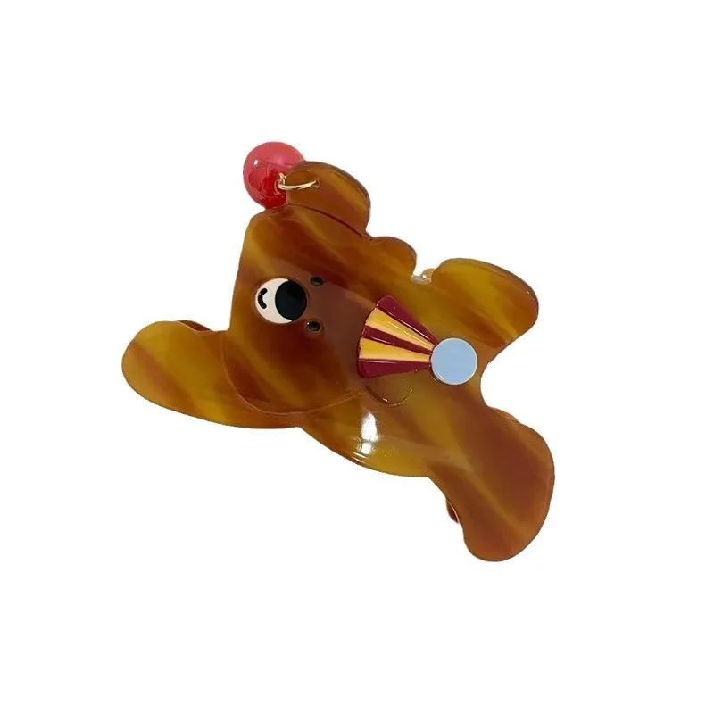 Personalized acetic ethylic acid bear kids big hair claw clip for gift