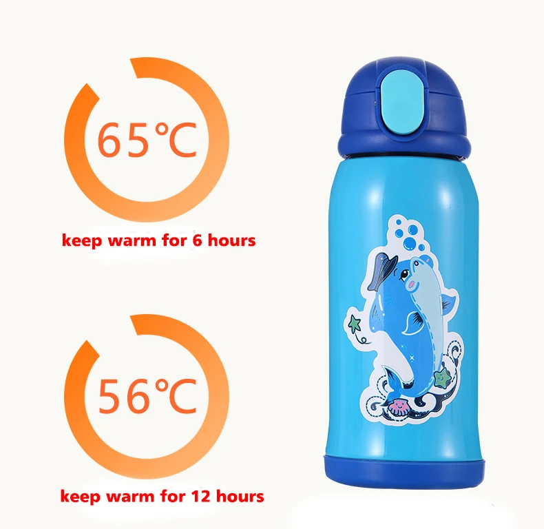 hot sell low MOQ BPA free stainless steel baby bottle with straw