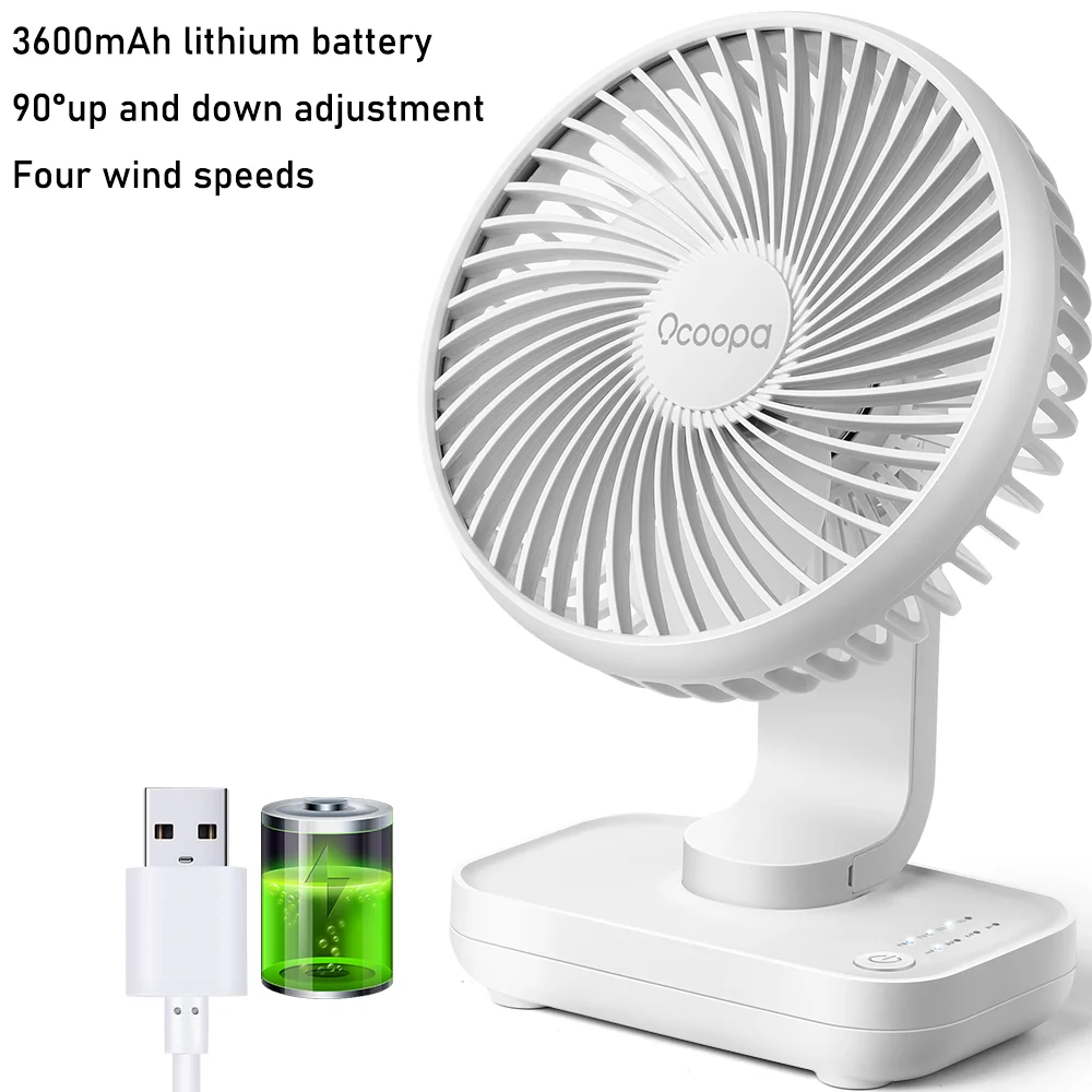 Wholesale Rechargeable Fans Hand mini Portable Electric Fan USB Indoor Cooling Air Cooler Table Battery Powered Fan