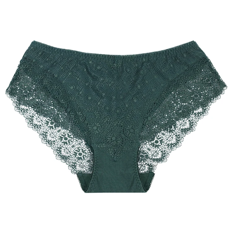 
Factory wholesale high waist nylon lace sexy lingeries fat women plus size underwear panty 