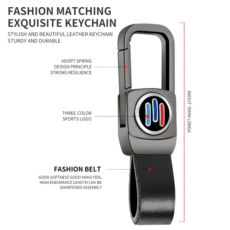 High Quality Cowhide Metal Car Keys Bag Cover Keychain Car Key Case For Peugeot Car Key Accessories