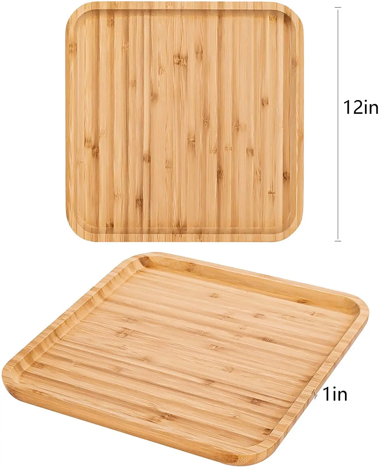 Bamboo Serving Tray Plates Breakfast Dish Wooden Food Tray For Home Restaurant Bamboo Snack Plate