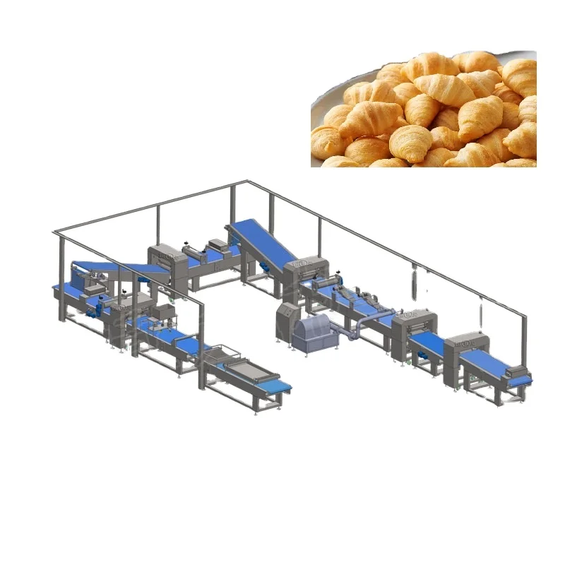 Automatic croissant making machine prices french bread production line naan bread making machine
