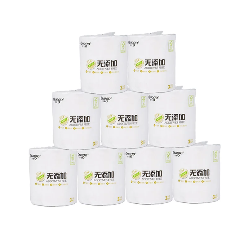 Wholesale Price Raw Material Paper Towel Rolls Recycle Pulp Embossed Soft Toilet Tissue