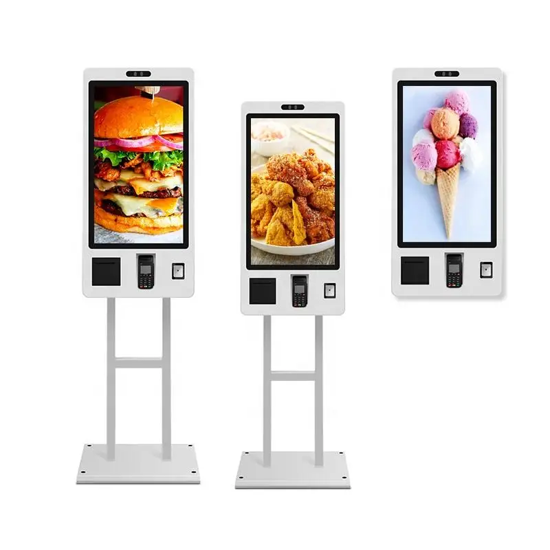 Senke restaurant payment retail self service ordering kiosk Win/Android/Lunix machine with printer scanner and camera
