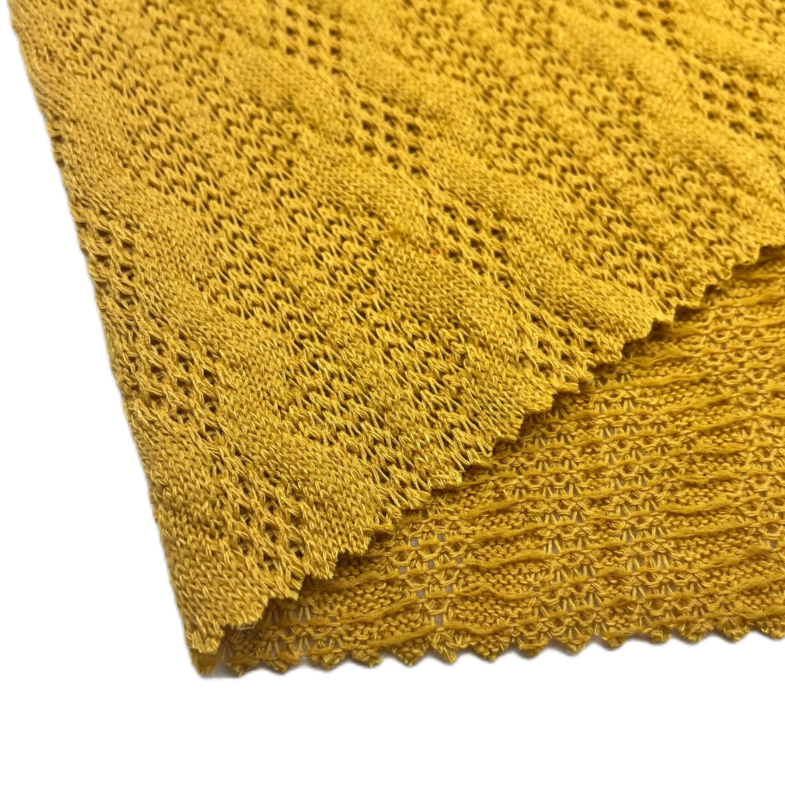 New Style Mesh jacquard fabric Hole style Crochet Stretch Microfiber Manufacturer Vacation Style for summer