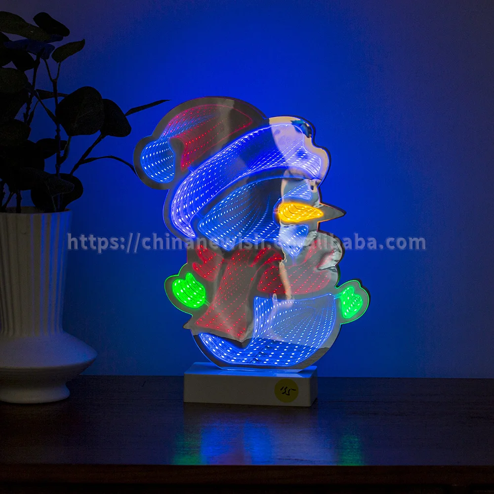 Неоновая трубка RGB энергосберегающее Психоделическое искусство зеркало Санта-Клауса неоновый Световой знак 3D Волшебные бесконечные огни прямые продажи