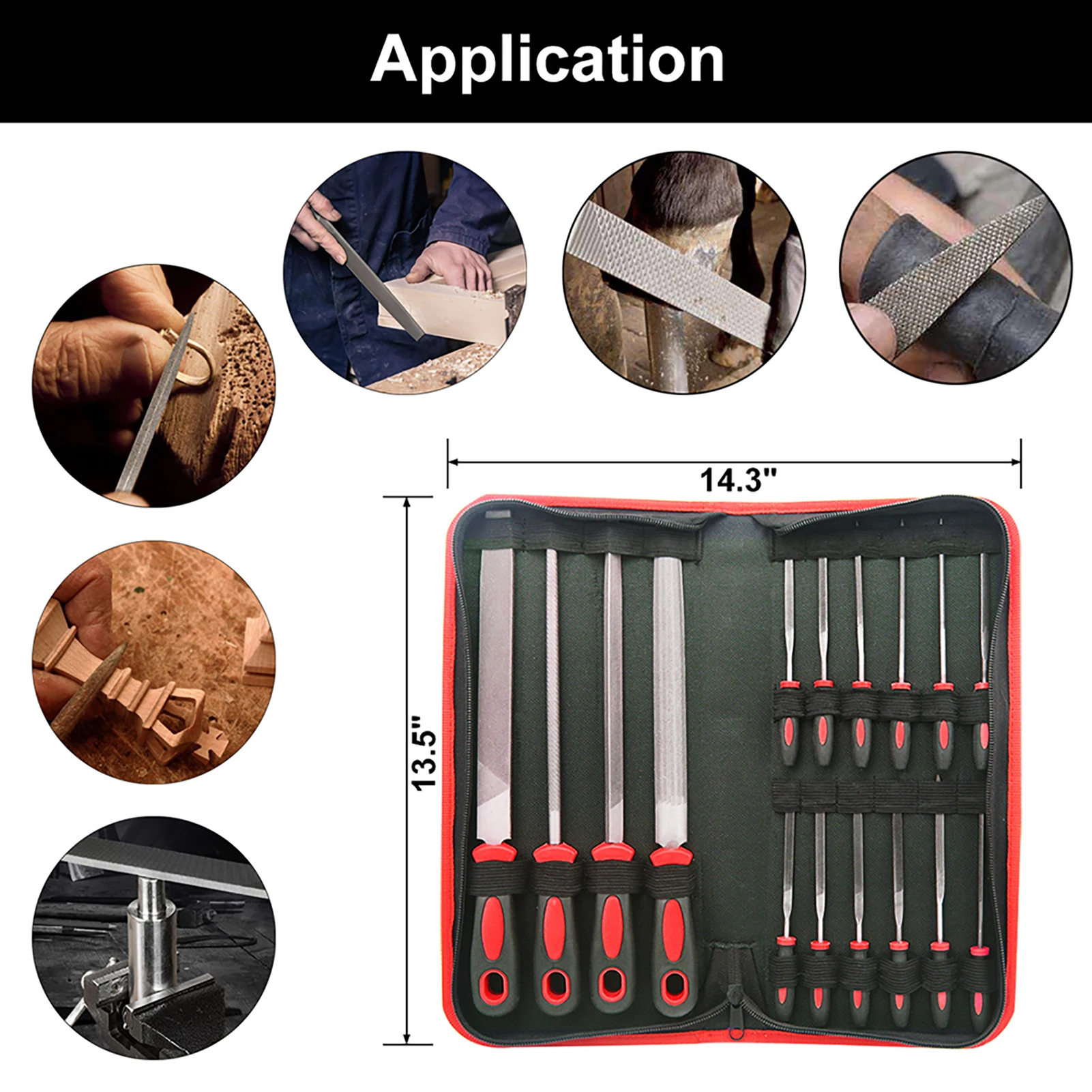 
16Pcs T12 Drop Forged Alloy Steel File Set for Wood Metal 