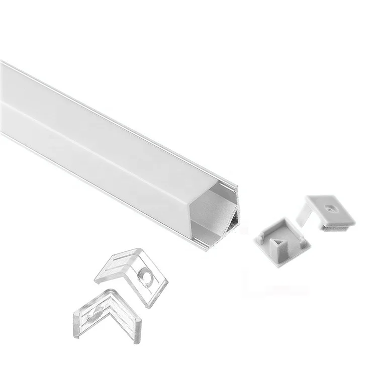 
45 Degrees Angle Corner Aluminum Mounting Channel Led Extruded Aluminum For Led Strip 