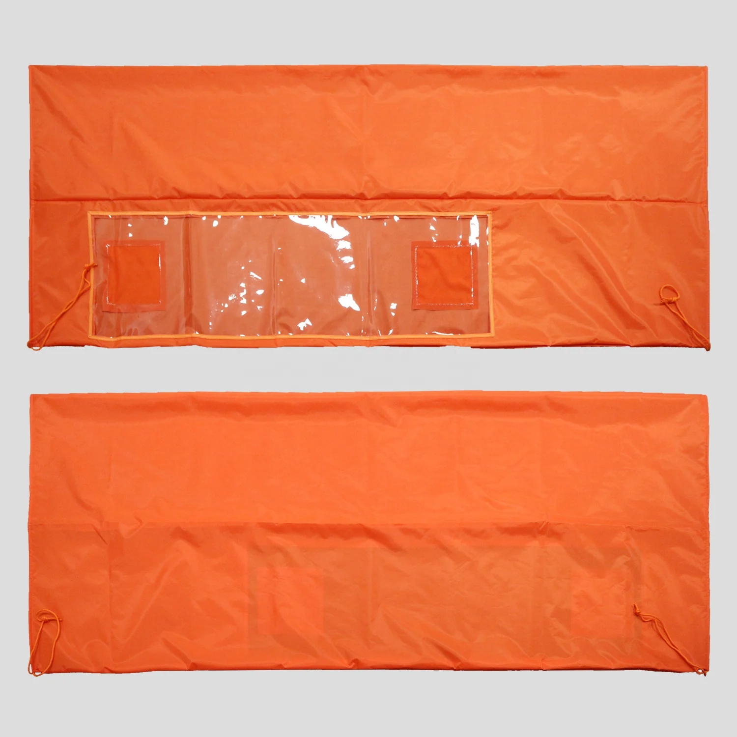 NFPA701 полиэфирная крышка FME с прозрачным ПВХ окном и сетчатым окном с двумя завязками