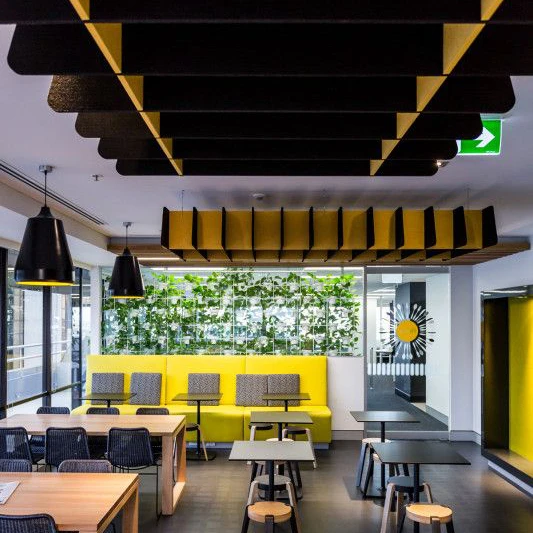 PET Acoustic Ceiling Modular Ceiling System for School Office Decoration sound proofing acoustic panel and ceiling