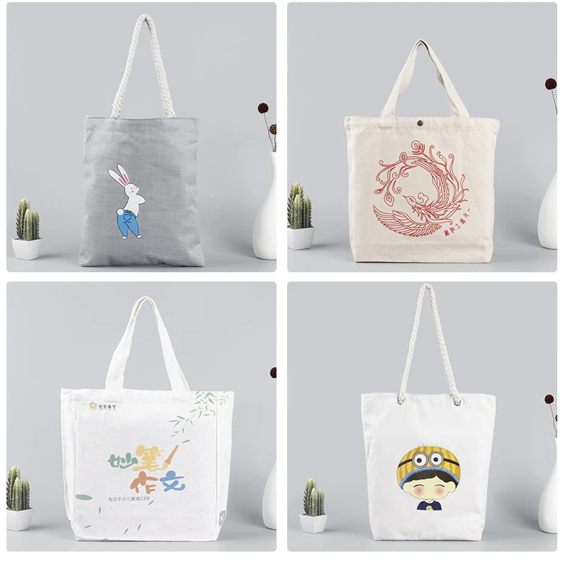 Popular Plain Recycled White Canvas Bag nurse tote cotton bag With Custom Logo